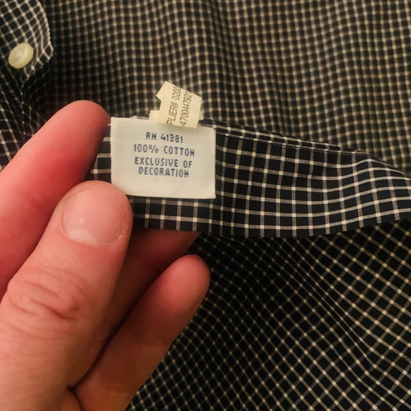 Gingham Check Pattern Polo by Ralph Lauren Black & A Lil Off White Button Down - Picture 4 of 5